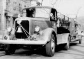 This is Chicago Fire Department hook and ladder truck number 36, one of the early units to arrive at the fire. It was positioned in front of the north wing on Avers Avenue, along with hook and ladder 26. It's main arial ladder was used to provide firemen access to the roof of the school. Some of it's smaller ladders were placed at the windows of rooms 208, 210 and 212 as part of the rescue efforts from those rooms. (Photo courtesy of Greg Boyle)